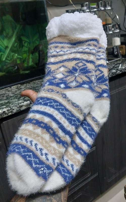 Winter socks include anti slip grips