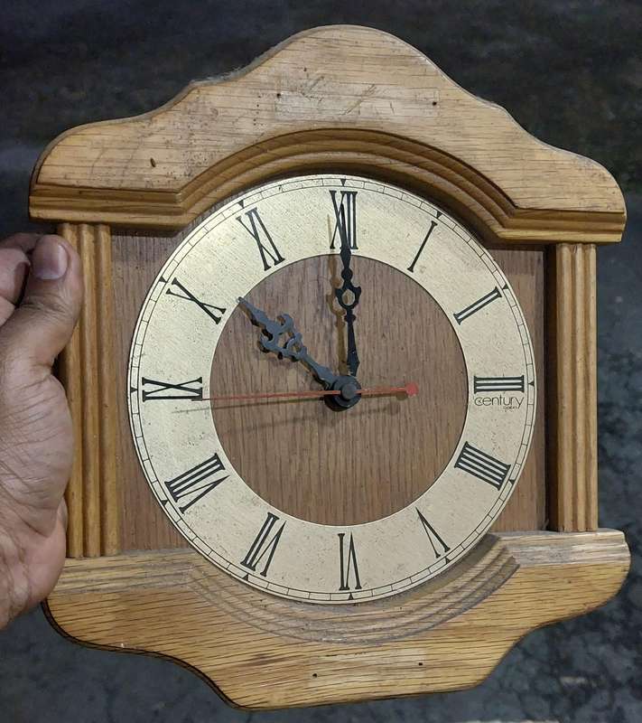 Vintage wood clock sold as not working