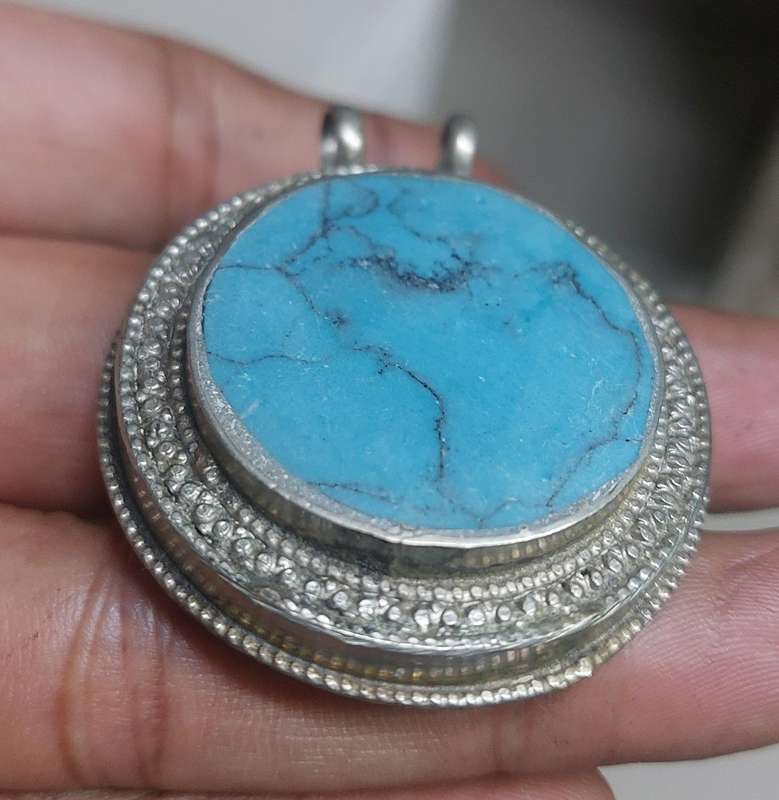 Vintage large pendant unsure of materials