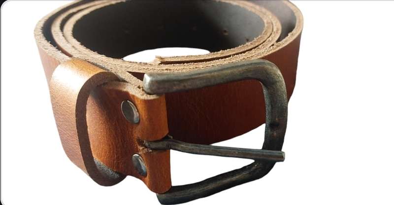 Genuine leather belt 143 cm