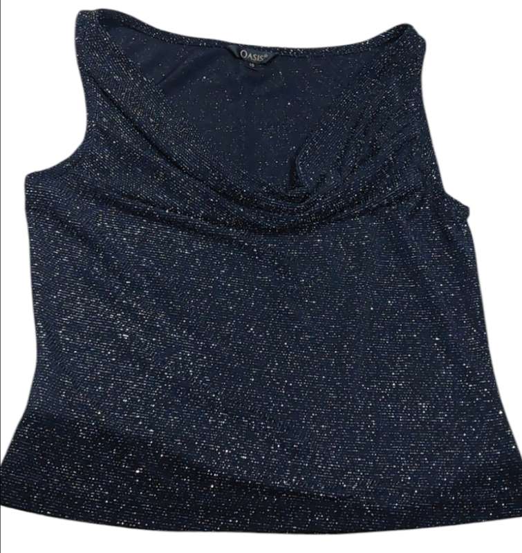 LADIES SHIMMER TOP SIZE MEDIUM 10