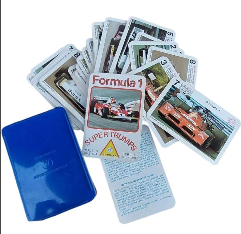 Rare Piatnik made in Austria formula 1 cards in case