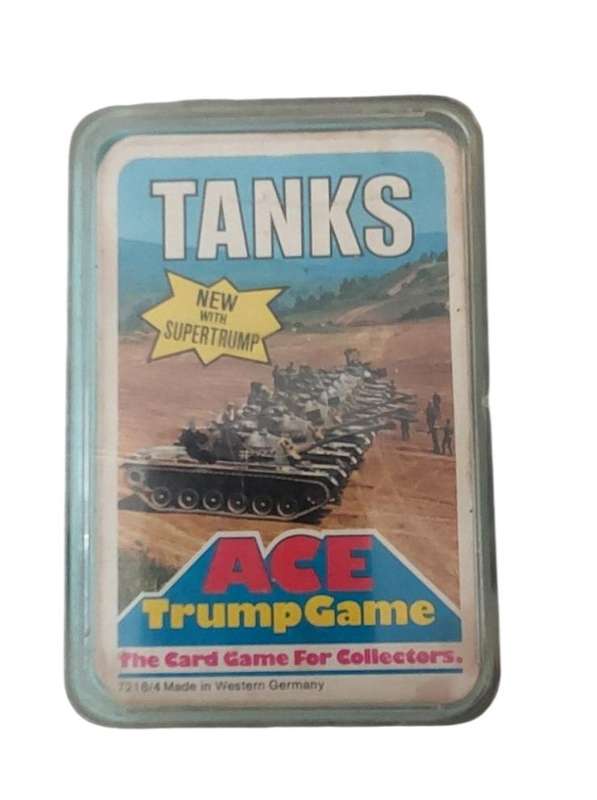 rare vintage made in germany piatnik collectable tanks cards in case