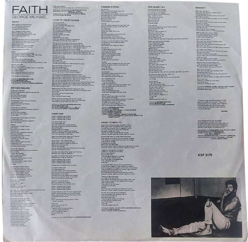 Rare FAITH  George Michael vinyl  lp works perfectly