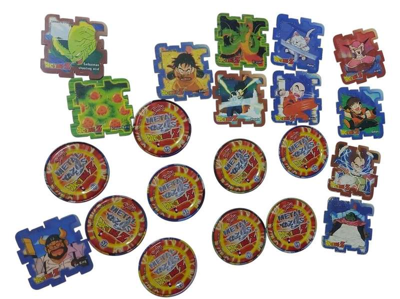 collectable dragon ball z metal tazo and cubes