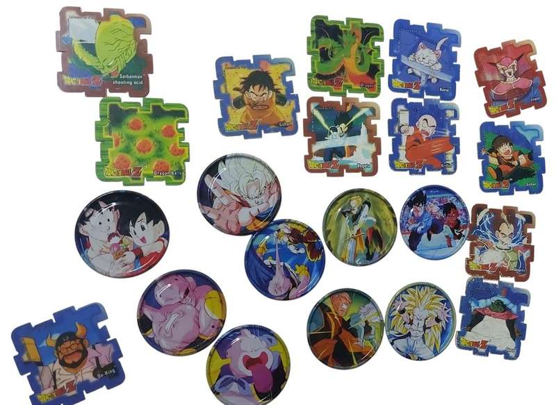 collectable dragon ball z metal tazo and cubes