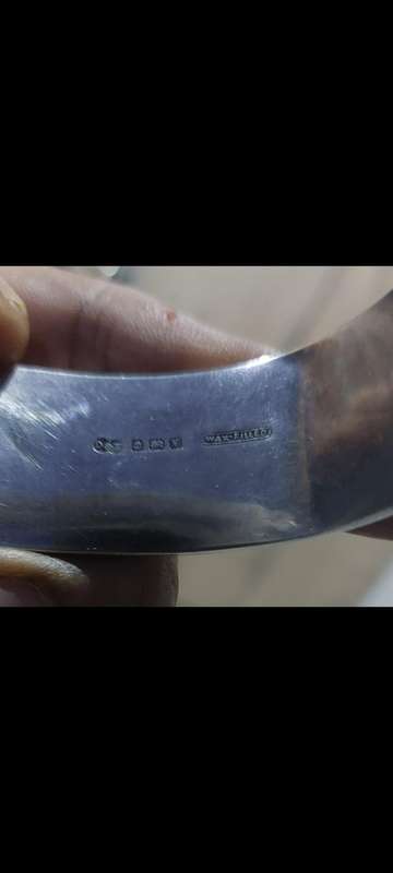 Solid silver cuff very heavy weight over 50g