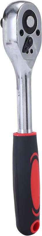 12Pcs Socket Set, 10-24mm Metric Drive with 24-Teeth Quick-Released Ratchet Wrench and 6" Extension