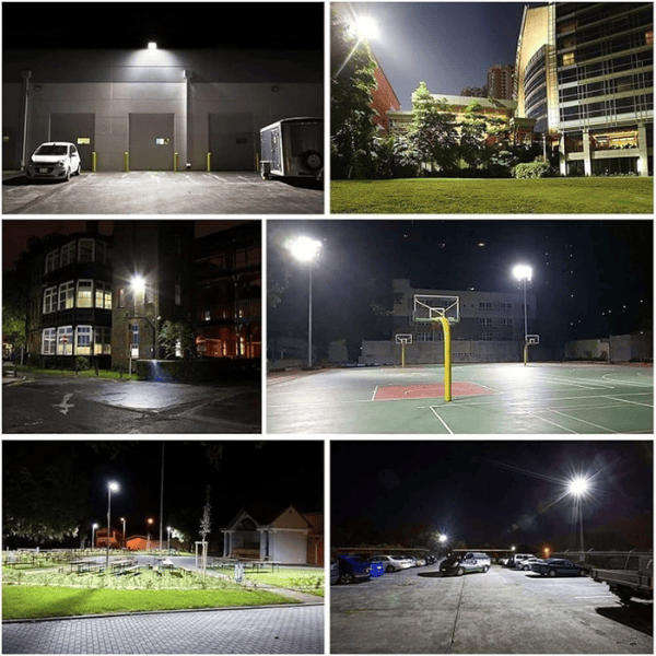 LED Flood Light, 100W IP68 Waterproof, Outdoor Security Lights, Pack of 5, Black