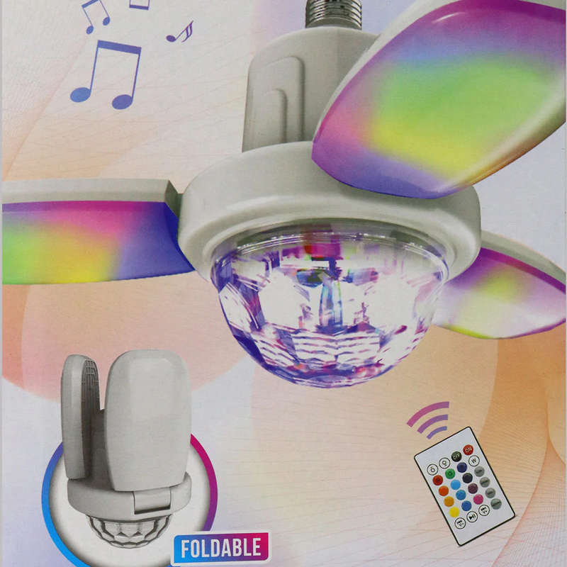 STARRY PORTABLE DISCO FAN LIGHT WITH REMOTE CONTROL
