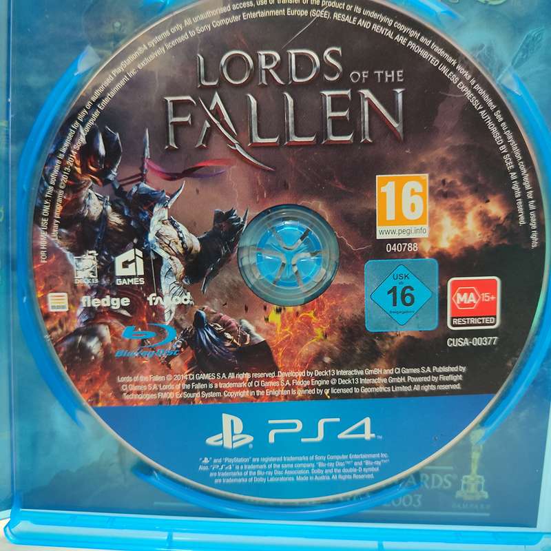 Lords of the Fallen Playstation 4 PS4 disc only
