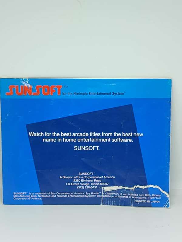 Spy Hunter Nintendo Entertainment System NES US NTSC