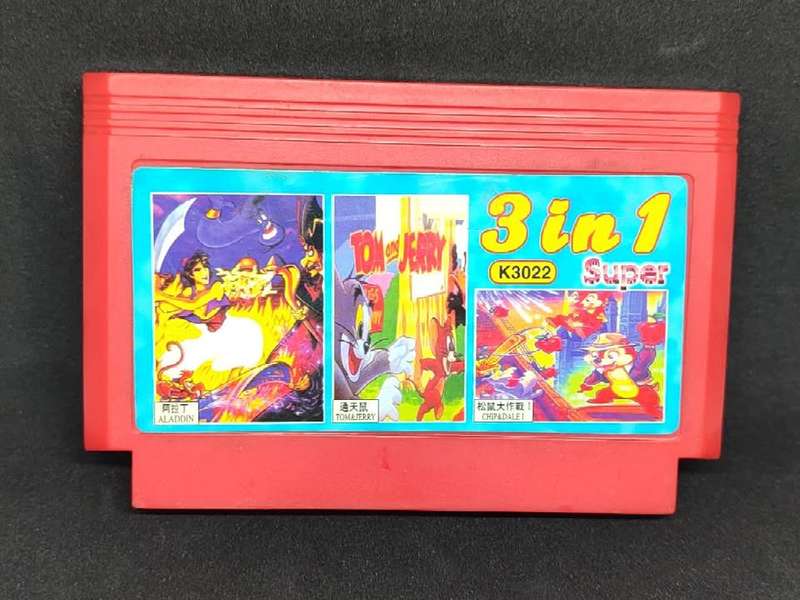 Aladdin (SNES port) / Tom and Jerry / Chip and Dale TV Game Cartridge