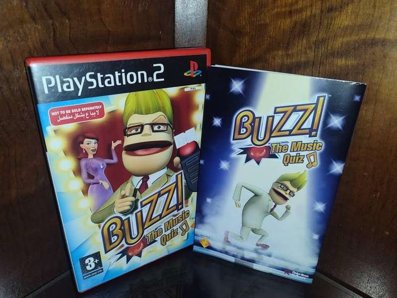 Buzz Controllers and 4 Game Bundle for PlayStation 2 PS2