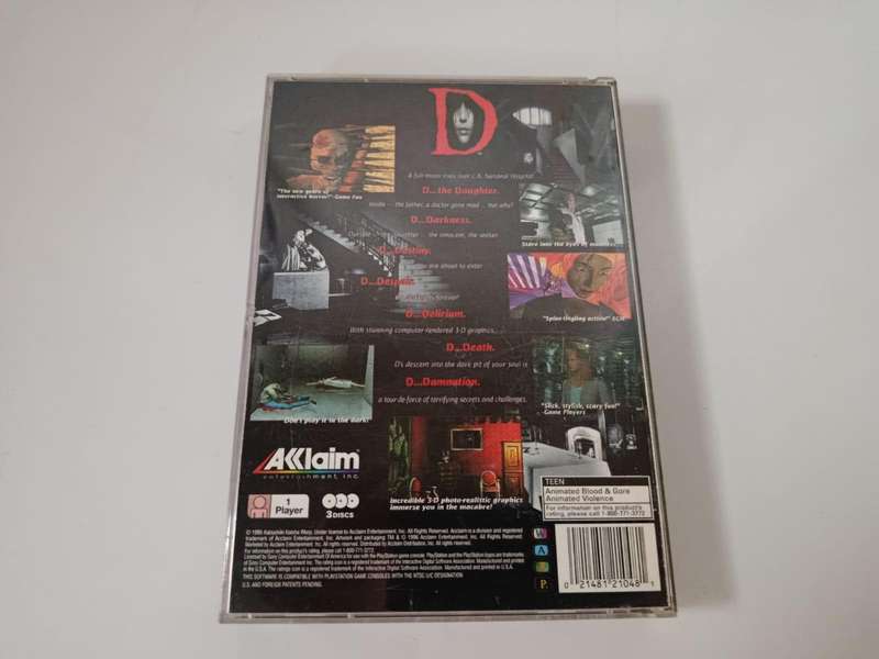 D Long Box PlayStation PS One PS1 US NTSC