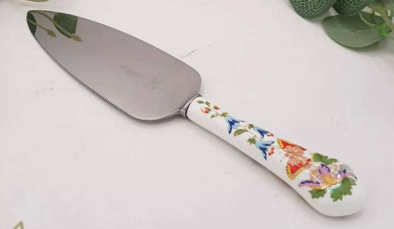 Aynsley "Cottage Garden" Cake/Pie/Quiche Plate and Matching Server -  Never used