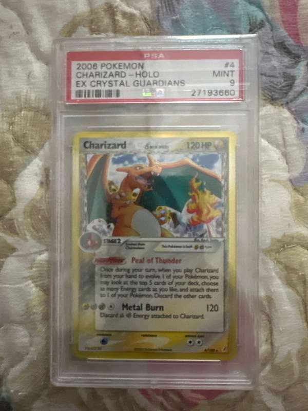 Pokemon TCG #4 Charizard Holo - Crystal Guardians PSA 9