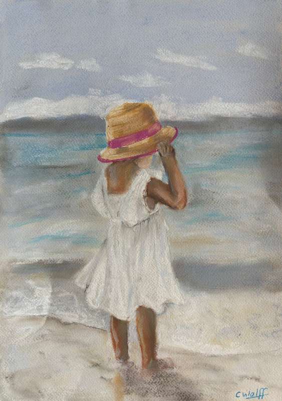 Little girl in pastel
