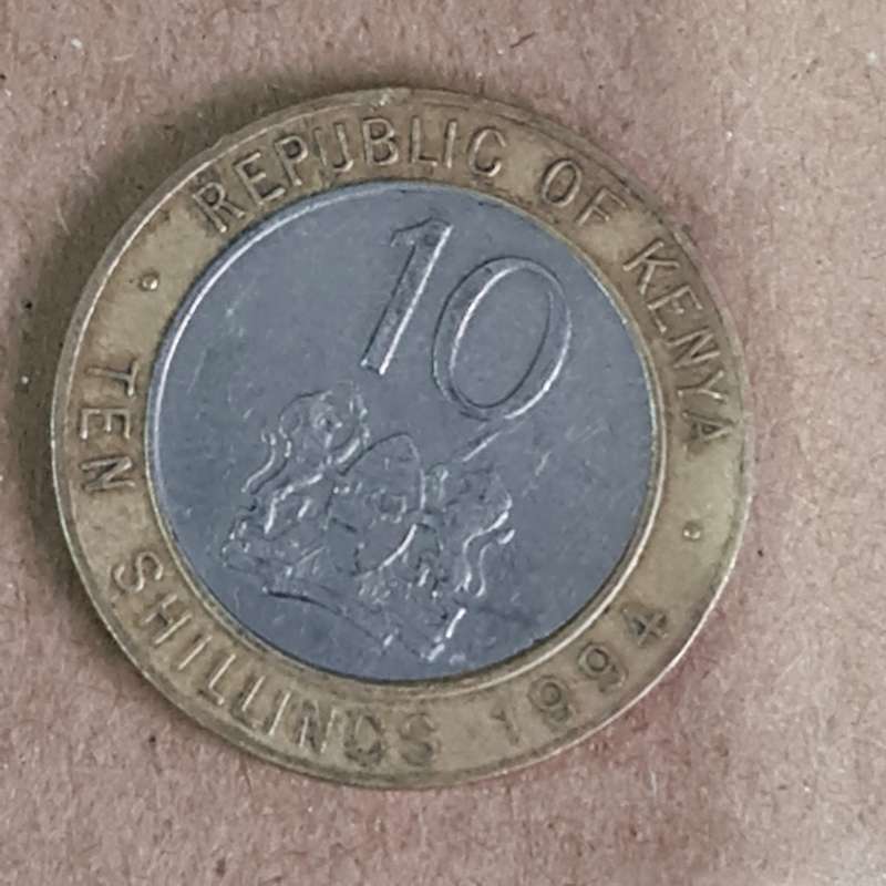 1994 KENYA 10 SHILLING COIN