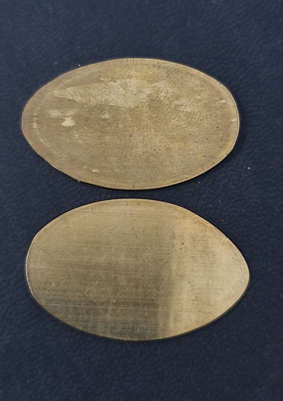 2 X BELGIUM ELONGATED COINS