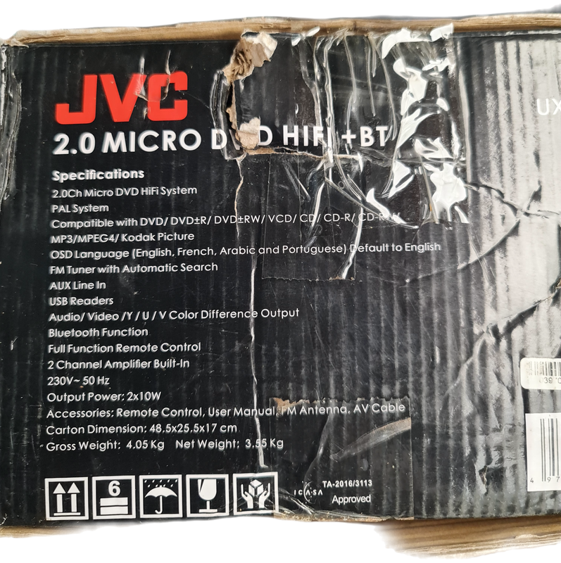 JVC 2.0 DVD MICRODVD HIFI UX DN300