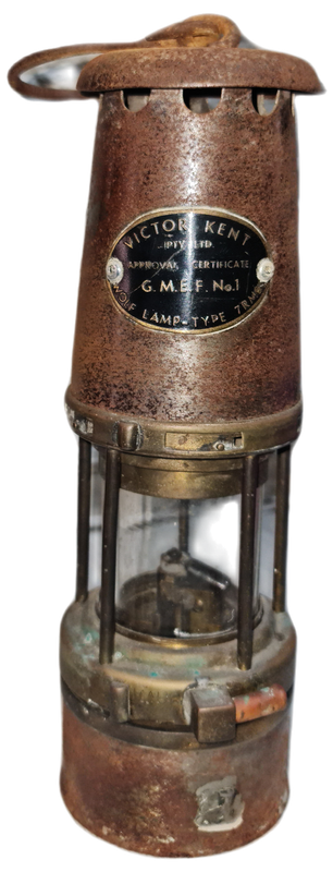VINTAGE VICTOR KENT MINERS LAMP