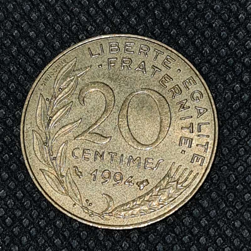 1994 France  20 Centimes