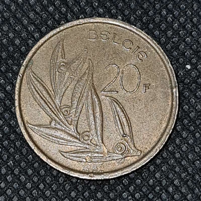 1982 BELGIUM  20 FRANCS BAUDOUIN