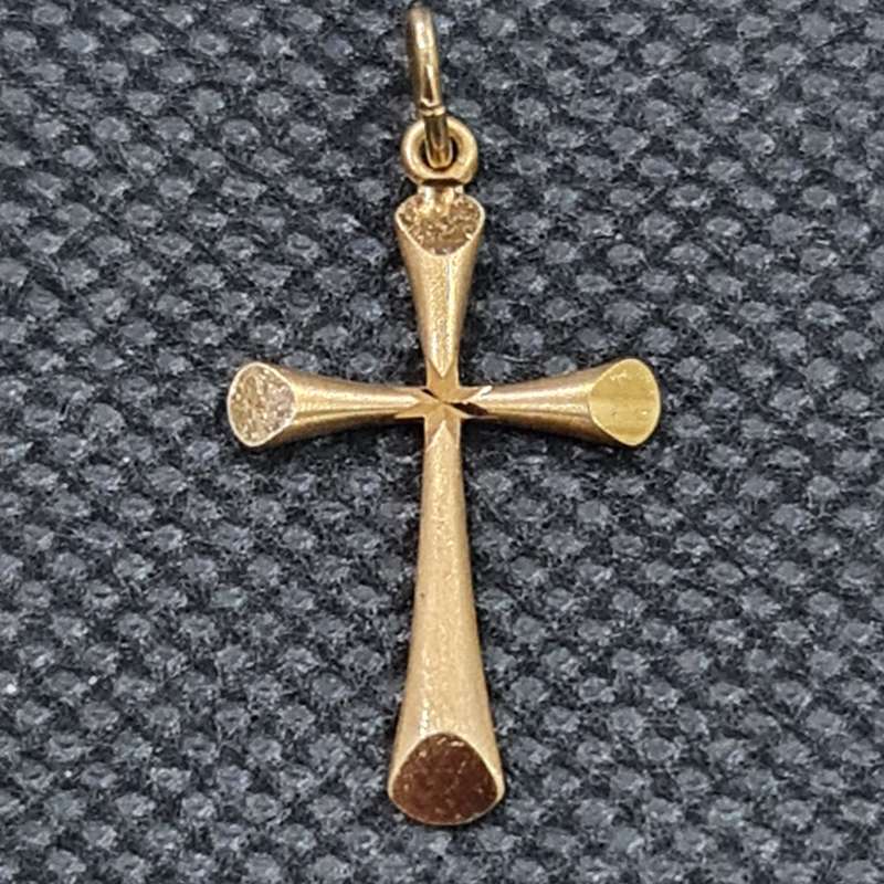 9CT YELLOW GOLD CROSS