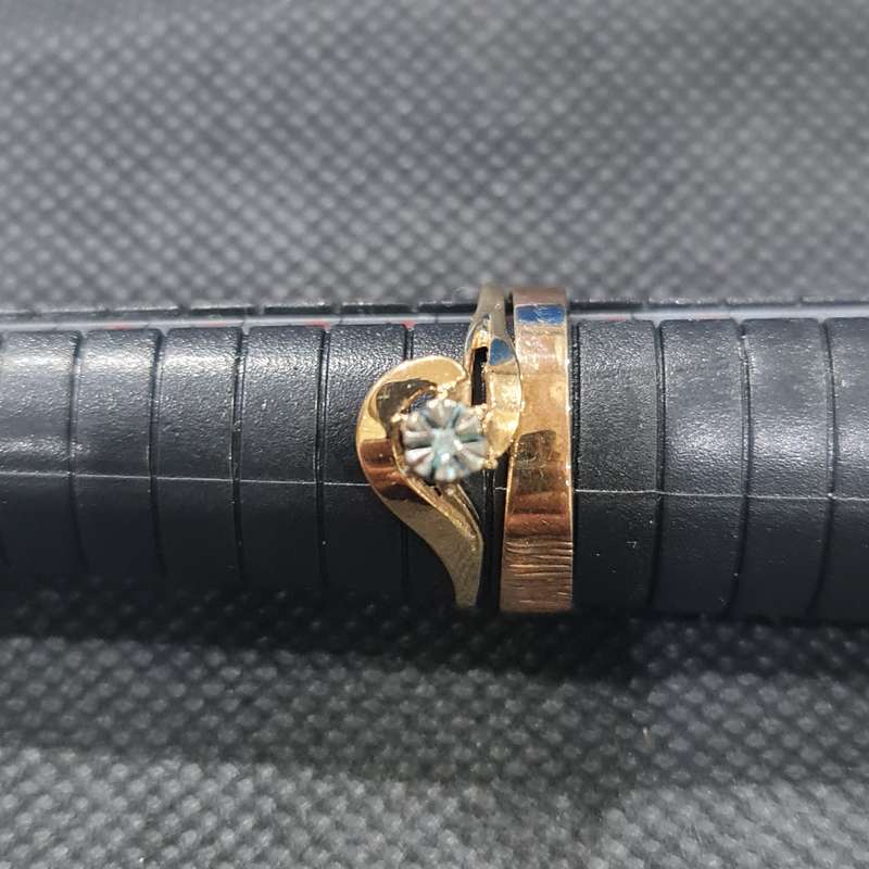 9CT YELLOW GOLD WEDDING SET