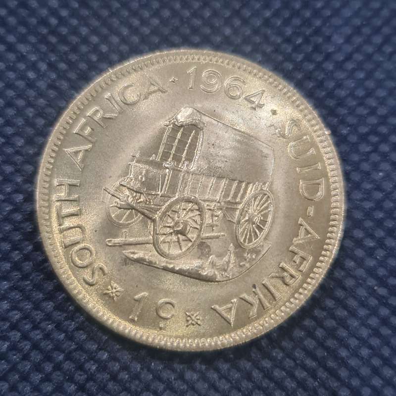 1961 SOUTH AFRICA REPUBLIC UNC 1c COIN