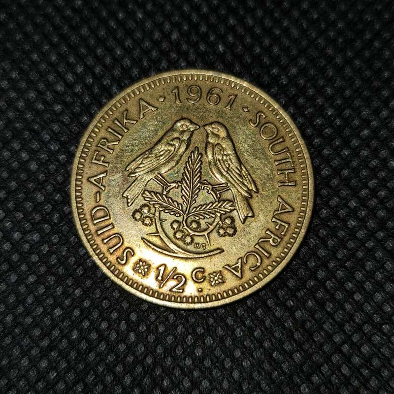 1961 South Africa  1/2 Cent