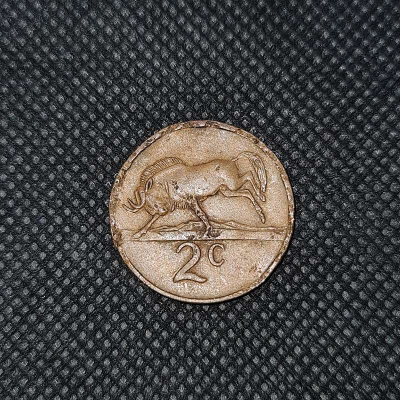 1989 SOUTH AFRICA  2 CENT COIN
