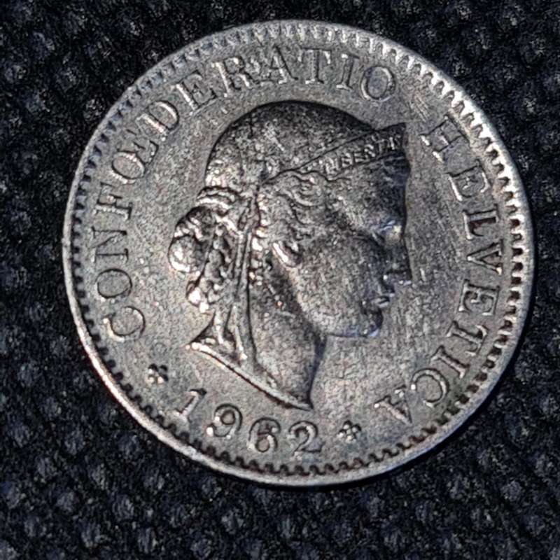 1962 SWITZERLAND  5 RAPPEN