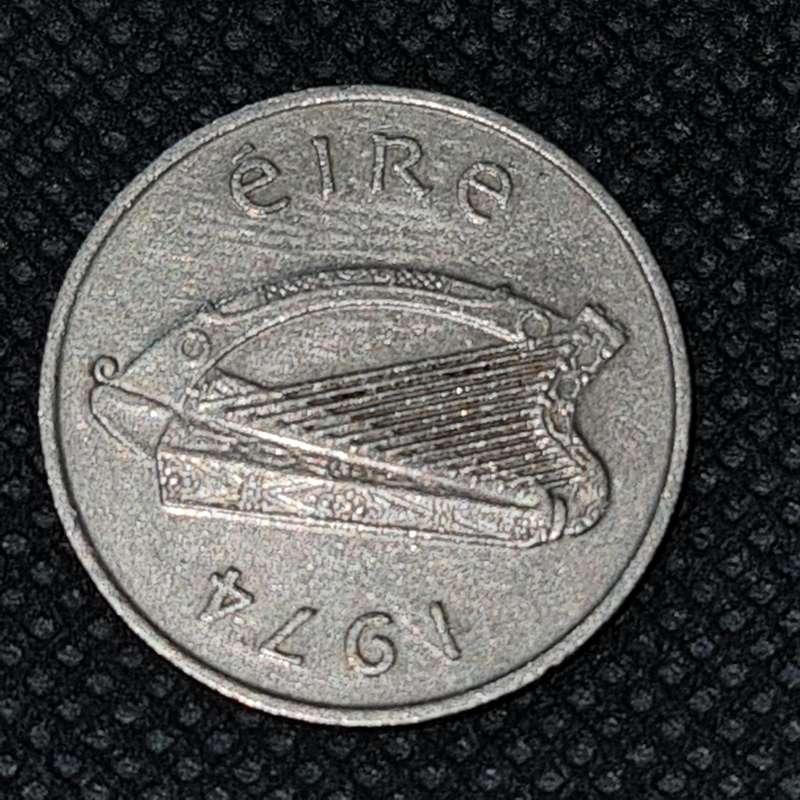 1974 IRELAND 5 PENCE LARGE TYPE