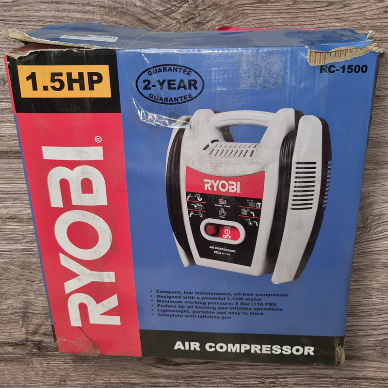 RYOBI 1.5 HP COMPACT TANKLESS COMPRESSOR