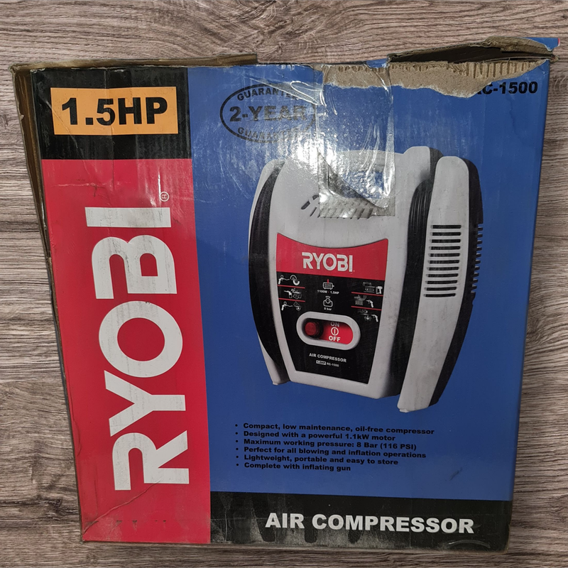 RYOBI 1.5 HP COMPACT TANKLESS COMPRESSOR