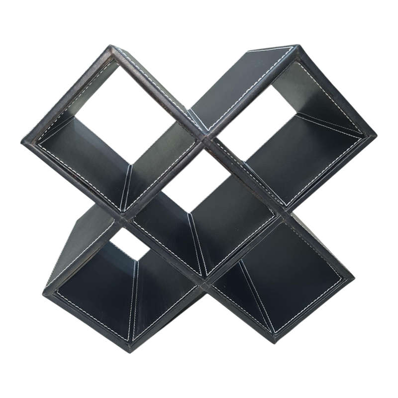 FAUX LEATHER WINE RACK