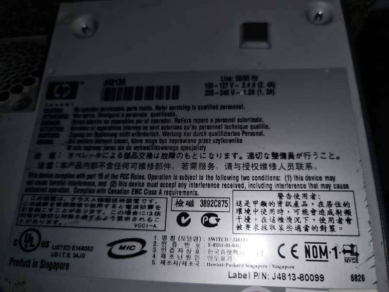 HP PROCURVE ETHERNET PORT SWITCH 2524 24 PORT SWITCH