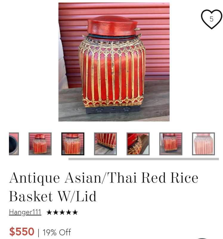 ANTIQUE ASIAN/THAI RICE BASKET
