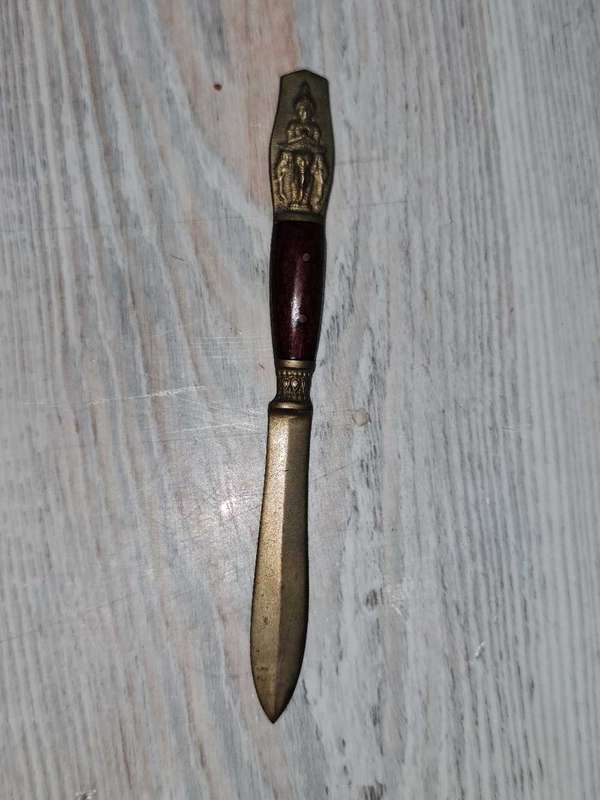 VINTAGE THAILAND NICKEL BRONZE LETTER OPENER