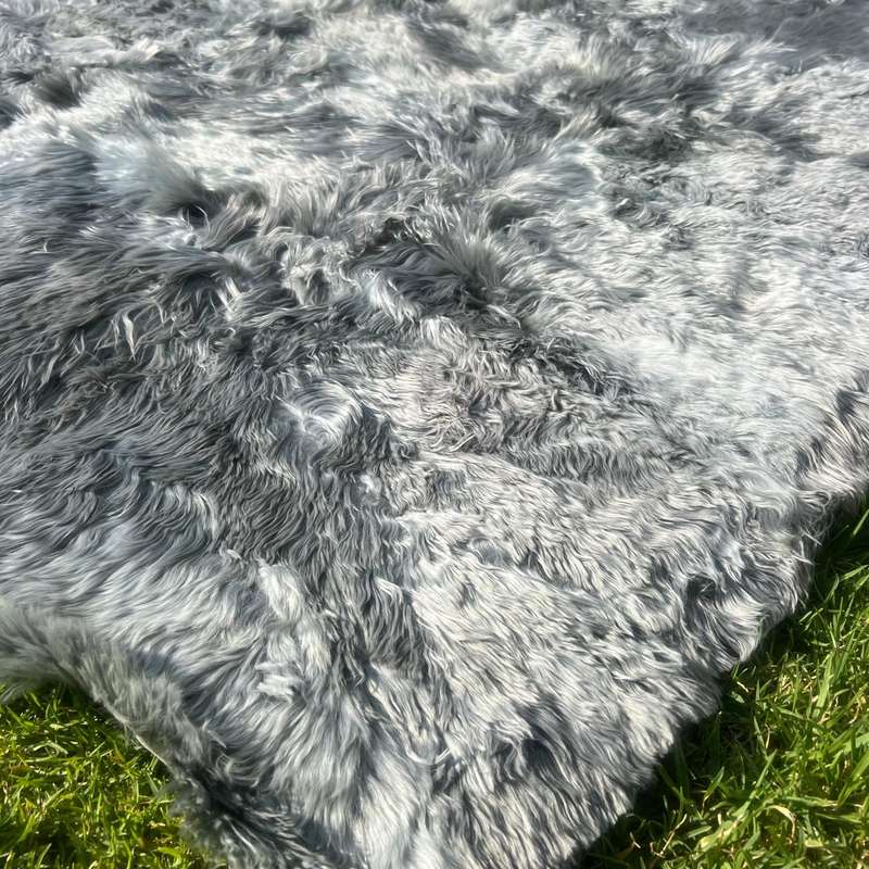 Handmade Peruvian Alpaca Fur Rug  Luxurious & Unique, Leather Carpet