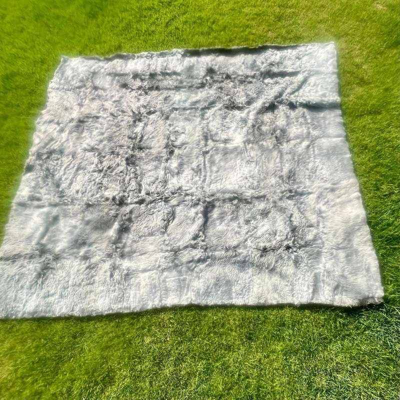 Handmade Peruvian Alpaca Fur Rug  Luxurious & Unique, Leather Carpet
