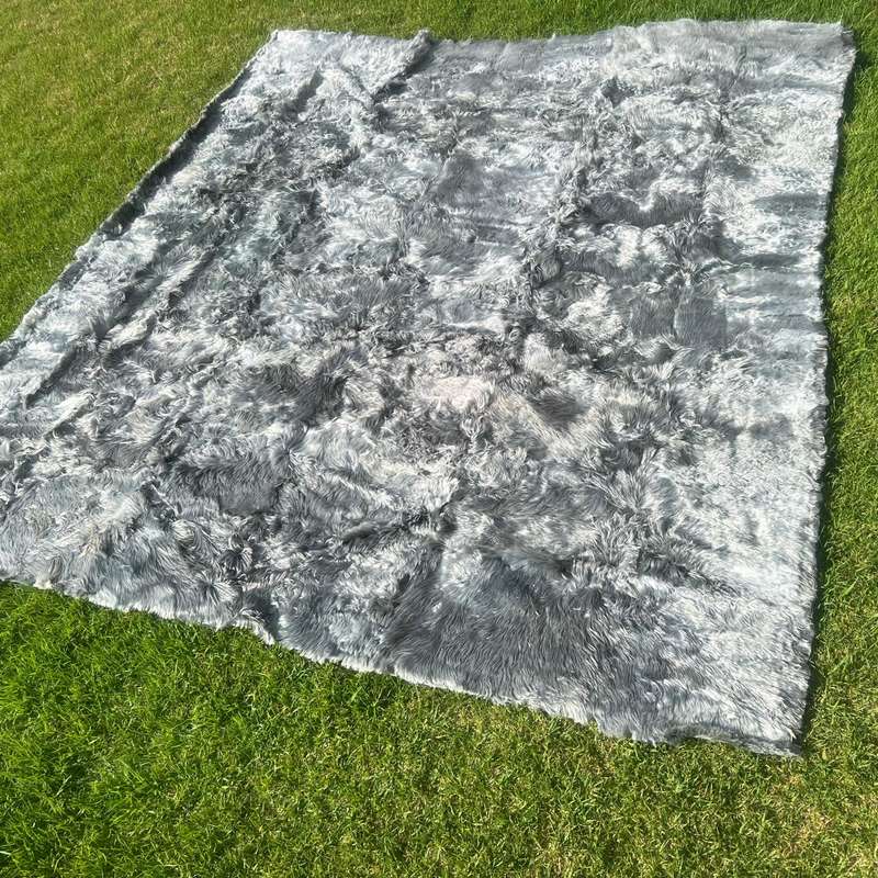 Handmade Peruvian Alpaca Fur Rug  Luxurious & Unique, Leather Carpet