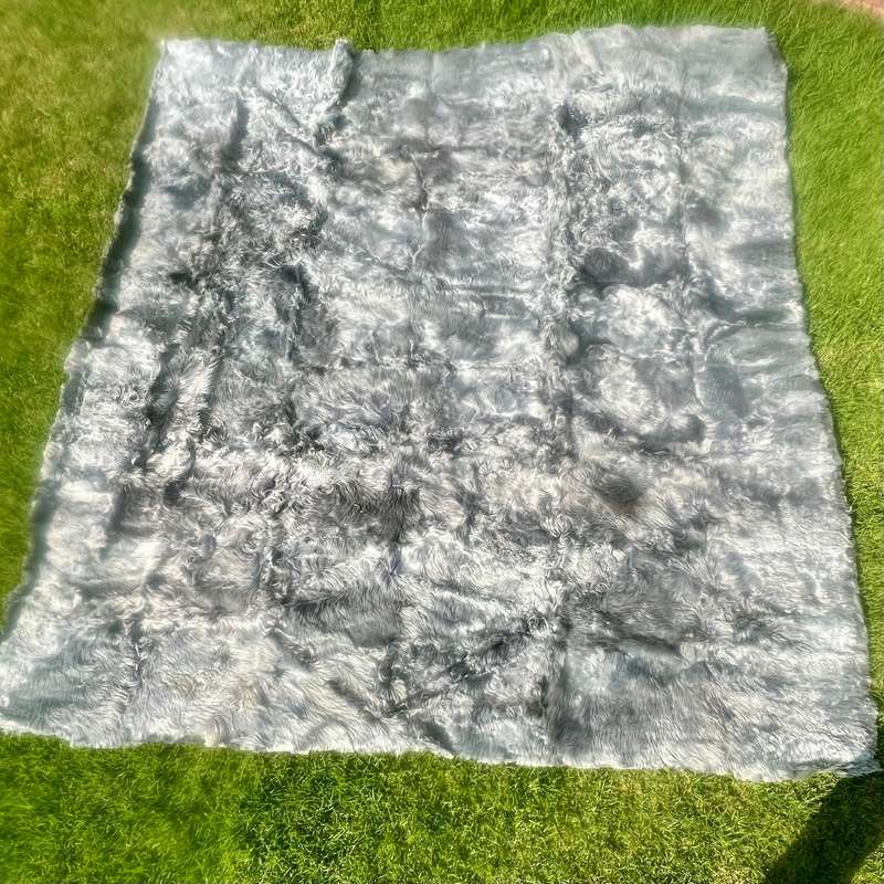 Handmade Peruvian Alpaca Fur Rug  Luxurious & Unique, Leather Carpet