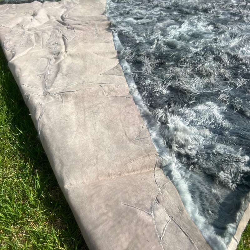 Handmade Peruvian Alpaca Fur Rug  Luxurious & Unique, Leather Carpet