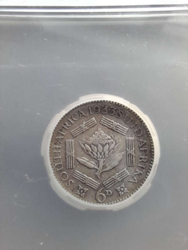 1933 SA 6 Pence
