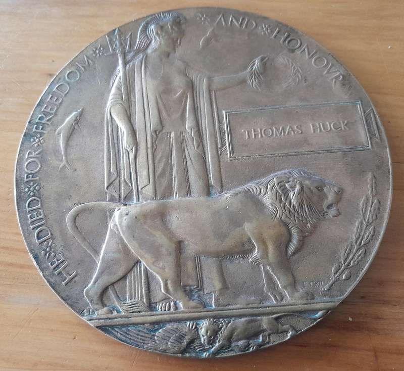 WW1 DEATH Plaque Penny