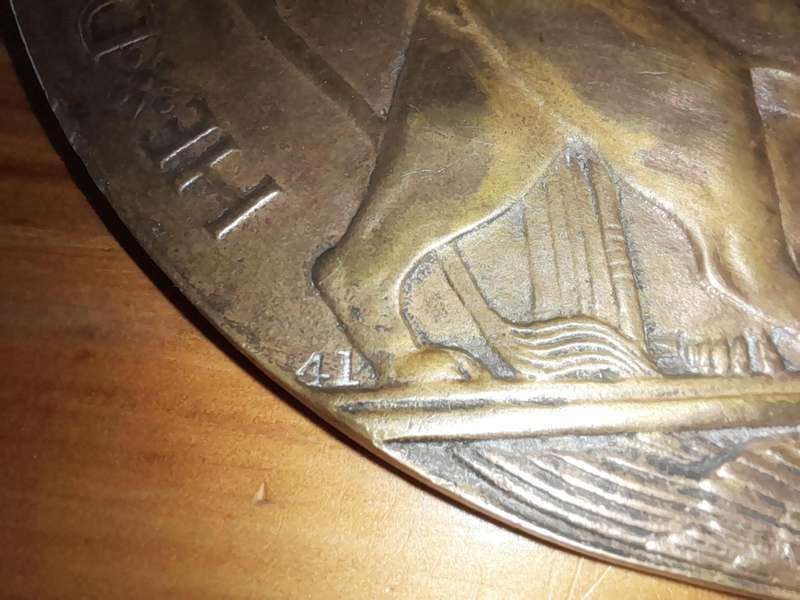 WW1 DEATH Plaque Penny