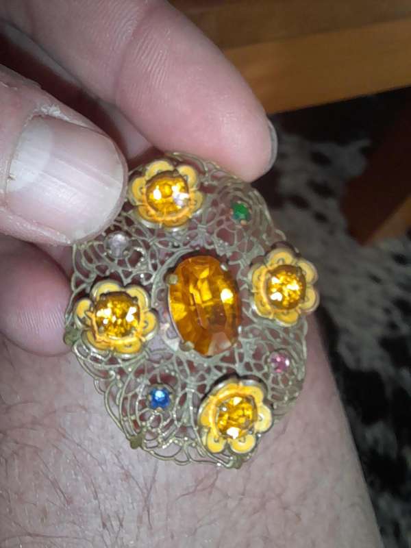 Vintage Amber Brooch